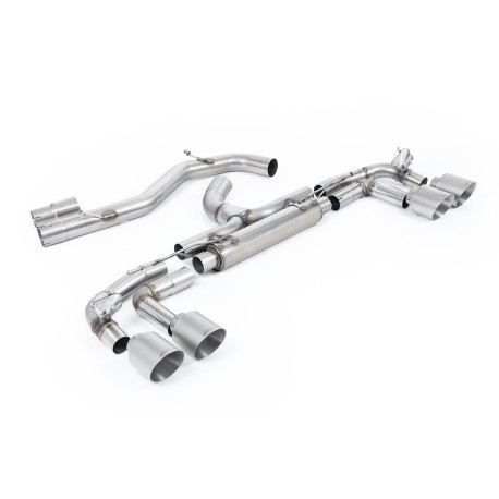 Výfukové systémy Milltek GPF-back exhaust (loudest) for Audi S3 Sportback 310PS & 333PS (8Y) (GPF) 2020+ - Brushed titanium tips | race-shop.cz