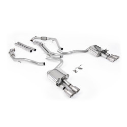 Milltek Cat-back exhaust (louder) for Audi S5 3.0 V6 Turbo Sportback (B9) 2019+ - Brushed titanium tips