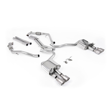 Výfukové systémy Milltek Cat-back exhaust (louder) for Audi S5 3.0 V6 Turbo Sportback (B9) 2019+ - Brushed titanium tips | race-shop.cz