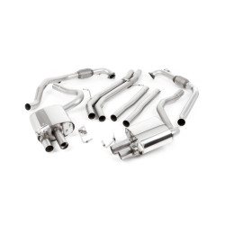 Milltek Cat-back exhaust (louder) for Audi S5 3.0 V6 Turbo Sportback (B9) (non Sport Diff) 2017+ - Cerakote black GT-100 tips
