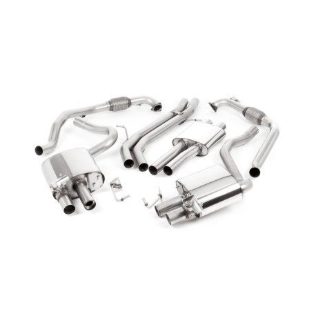 Výfukové systémy Milltek Cat-back exhaust resonated for Audi S5 3.0 V6 Turbo Sportback (B9) (EC approved) 2017+ - Carbon JET-100 tips | race-shop.cz