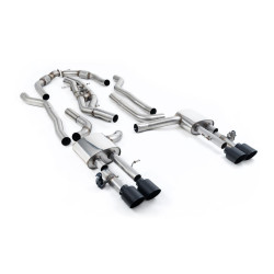 Milltek Cat-back exhaust (louder) for Audi S8 4.0 TFSI V8 Saloon/Sedan (D5) (non-GPF, LWB) 2020+ - Cerakote black tips