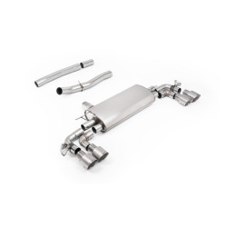 Milltek GPF-back exhaust for BMW M135i xDrive 5 Door (GPF) 2024+ - Brushed titanium tips