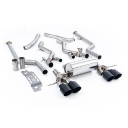 Milltek Cat-back exhaust non-resonated for BMW M2 Coupe (non-GPF) 2023+ - Cerakote black tips