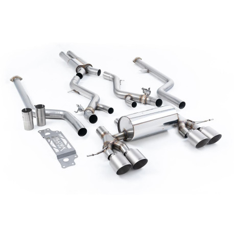 Výfukové systémy Milltek Cat-back exhaust resonated for BMW M2 Coupe (non-GPF) 2023+ - Brushed titanium tips | race-shop.cz