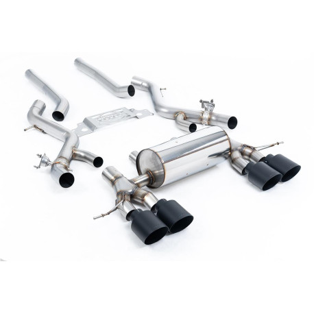 Výfukové systémy Milltek Secondary cat-back exhaust non-resonated for BMW M2 Coupe (non-GPF) 2023+ - Cerakote black tips | race-shop.cz