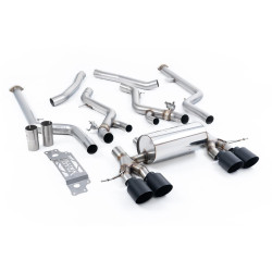 Milltek Cat-back exhaust (loudest) for BMW M2 Coupe (GPF) 2023+ - Cerakote black tips