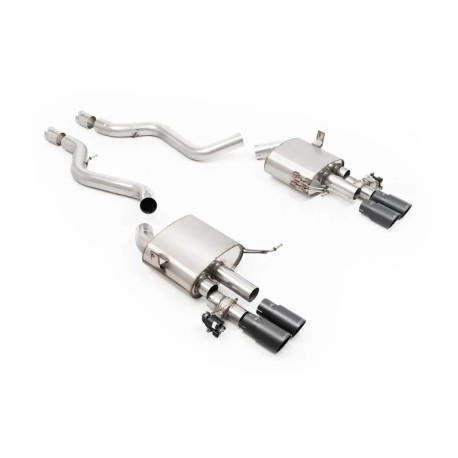 Výfukové systémy Milltek V2 Cat-back exhaust valved for BMW M3 (E92) 4.0 V8 Coupe (non-GPF) 2007-2013 - Cerakote black tips | race-shop.cz