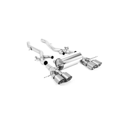 Výfukové systémy Milltek Axle-back exhaust for BMW M3 (G80/G81) S58 3.0 Turbo Touring/XDrive (GPF) 2020+ - Brushed titanium tips | race-shop.cz