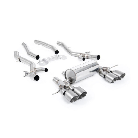 Výfukové systémy Milltek Secondary cat-back exhaust for BMW M4 (G82) S58 3.0 Turbo (non-GPF) 2021+ - Brushed titanium tips | race-shop.cz