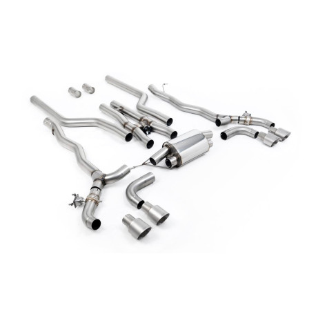 Výfukové systémy Milltek Cat-back exhaust for BMW M5 (F90) 4.4l Twin Turbo (GPF) 2020-2021 - Quad brushed titanium tips | race-shop.cz