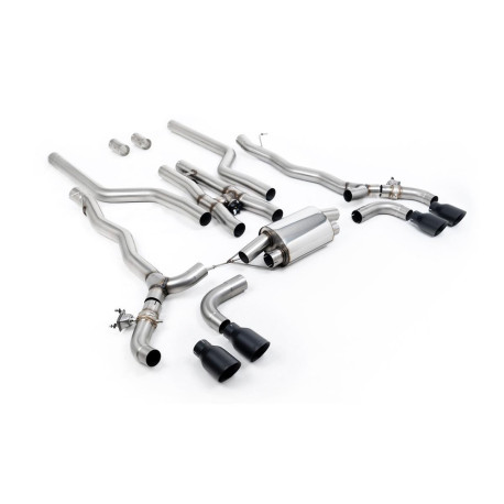 Výfukové systémy Milltek Cat-back exhaust for BMW M5 (F90) 4.4l Twin Turbo (GPF) 2020-2021 - Quad Cerakote black tips | race-shop.cz
