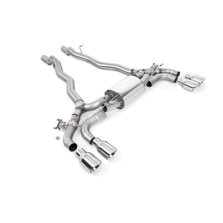 Výfukové systémy Milltek GPF-back exhaust for BMW M5 (F90) 4.4l Twin Turbo (GPF) 2020-2021 - Quad polished tips | race-shop.cz