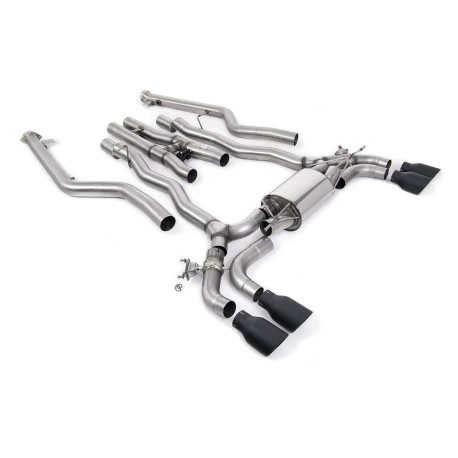 Výfukové systémy Milltek Cat-back exhaust for BMW M5 (F90) 4.4l Twin Turbo LCI (GPF) 2021+ - Quad Cerakote black tips | race-shop.cz