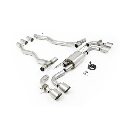 VÝFUKOVÉ SYSTÉMY Milltek Milltek Axle-back exhaust for BMW M5 (G90/G99) 4.4l Twin Turbo Hybrid (non-GPF) 2025+ - Brushed titanium tips | race-shop.cz