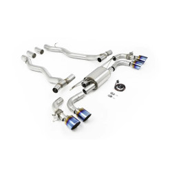 Milltek Axle-back exhaust for BMW M5 (G90/G99) 4.4l Twin Turbo Hybrid (non-GPF) 2025+ - Burnt/blue titanium tips