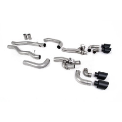 Milltek GPF-back exhaust valved for BMW M8 (F93) 4.4l V8 Twin Turbo Gran Coupe LCI (GPF) 2021+ - Cerakote black tips
