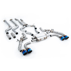 Milltek Cat-back exhaust resonated for BMW X3 X3M/X3M Comp 3.0 (G01) (non-GPF) 2022+ - Burnt/blue titanium tips