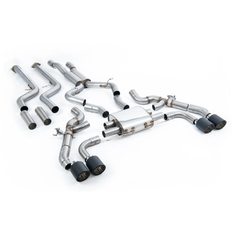 Výfukové systémy Milltek Cat-back exhaust resonated for BMW X3 X3M/X3M Comp 3.0 (G01) (non-GPF) 2022+ - Carbon tips | race-shop.cz
