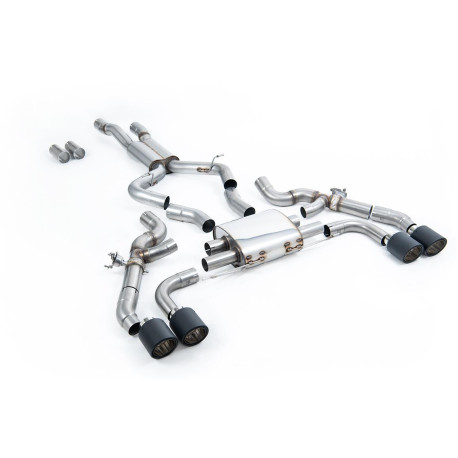 Výfukové systémy Milltek GPF-back exhaust for BMW X3 X3M/X3M Comp 3.0 (G01) (GPF) 2022+ - Carbon tips | race-shop.cz