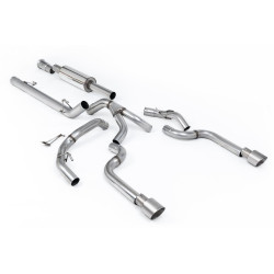 Milltek Cat-back exhaust resonated for Ford F150 SuperCrew 5.0 V8 (non-GPF) 2021+ - Dual brushed titanium tips