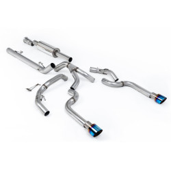Milltek Cat-back exhaust resonated for Ford F150 SuperCrew 5.0 V8 (non-GPF) 2021+ - Dual burnt titanium tips