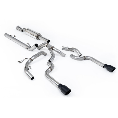 Výfukové systémy Milltek Cat-back exhaust resonated for Ford F150 SuperCrew 5.0 V8 (non-GPF) 2021+ - Dual Cerakote black tips | race-shop.cz