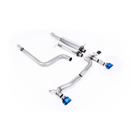 Výfukové systémy Milltek Cat-back exhaust for Ford Fiesta Mk8 & Mk8.5 ST 1.5 EcoBoost 200PS (non-GPF) 2020+ - Dual burnt titanium tips | race-shop.cz