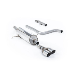 Milltek GPF-back exhaust resonated twin polished tips for Ford Fiesta Mk8 1.0T EcoBoost ST-Line 3 & 5 Door (GPF) 2020+