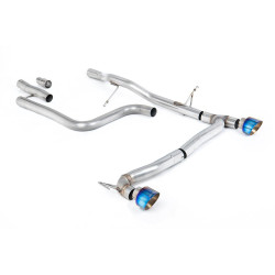 Milltek GPF-back exhaust (louder) burnt/blue titanium tips for Ford Fiesta Mk8 1.0T EcoBoost ST-Line 3 & 5 Door (GPF) 2020+