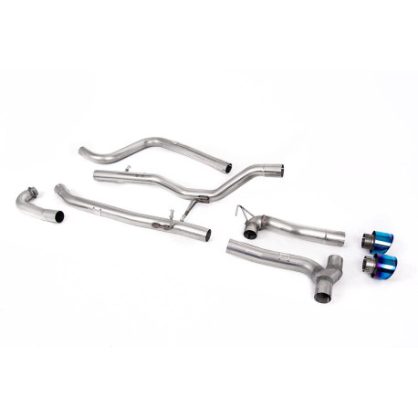 Výfukové systémy Milltek Cat-back exhaust (louder) for Ford Fiesta MK8 ST-Line 3 & 5 Door (non-GPF) 2017-2019 - Burnt/blue titanium tips | race-shop.cz