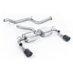 Milltek Cat-back exhaust (louder) for Ford Focus MK2 RS 2.5T 305PS (non-GPF) 2009-2010 - Carbon tips