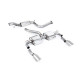 Milltek Cat-back exhaust (quieter) for Ford Focus MK2 RS 2.5T 305PS (non-GPF) 2009-2010 - Dual titanium tips