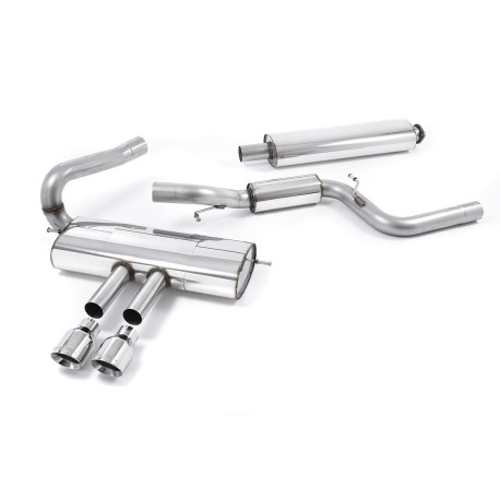 Výfukové systémy Milltek Cat-back exhaust (quieter) for Ford Focus Mk3 ST Estate/Sedan/Limousine (non-GPF) 2012-2018 - Polished tips | race-shop.cz