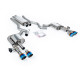 Výfukové systémy Milltek Cat-back exhaust resonated valved for Ford Mustang 2.3 EcoBoost (non-GPF) 2024+ - Burnt/blue titanium tips | race-shop.cz