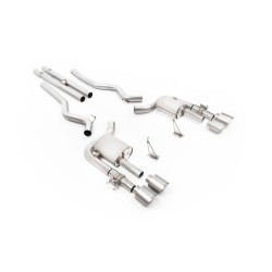 Milltek Cat-back (loudest) valved for Ford Mustang Shelby GT500 S550 (non-GPF) 2020-2023 - Brushed titanium tips