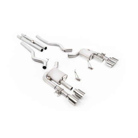 Výfukové systémy Milltek Cat-back (loudest) valved for Ford Mustang Shelby GT500 S550 (non-GPF) 2020-2023 - Polished tips | race-shop.cz