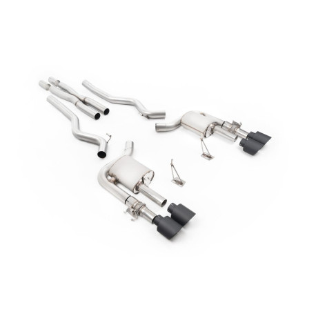 Výfukové systémy Milltek Cat-back valved for Ford Mustang Shelby GT500 V8 Supercharged S550 (non-GPF) 2020-2023 - Cerakote black tips | race-shop.cz