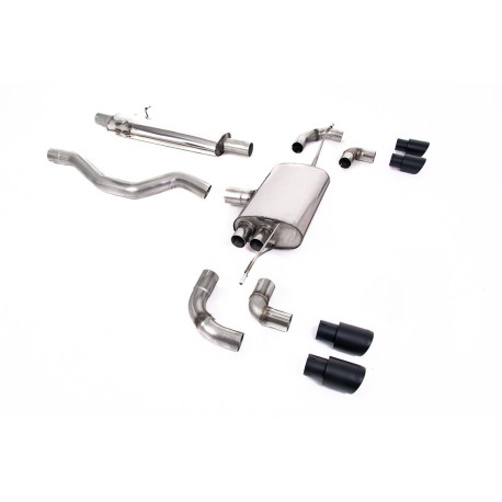 Výfukové systémy Milltek GPF-back exhaust for Land Rover Defender 110 2.0 I4 P300 & P400e (non-GPF) 2020+ - Quad black tips | race-shop.cz