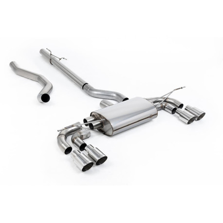 Výfukové systémy Milltek GPF-back exhaust (louder) for Land Rover Defender 130 2.0 I4 P300 & P400e (non-GPF) 2023+ - Quad polished tips | race-shop.cz