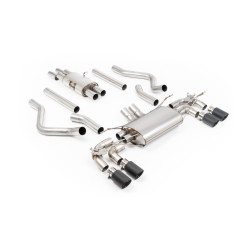 Milltek GPF-back exhaust resonated valved for Land Rover Defender 130 V8 425PS & 525PS (GPF) 2023+ - Carbon tips