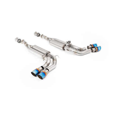 Výfukové systémy Milltek Cat-back exhaust valved for Mercedes G63 4.0 Bi-Turbo V8 (W465) (non-GPF) 2024+ - Quad burnt/blue titanium tips | race-shop.cz