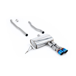 Milltek Cat-back exhaust (louder) for Mini Cooper S 2.0 Turbo (F55) (non-GPF) 2014+ - Burnt/blue titanium tips