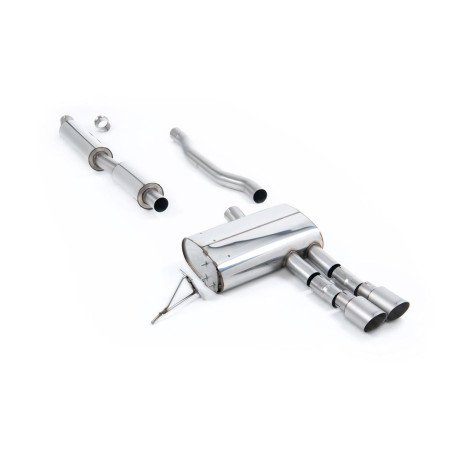 Výfukové systémy Milltek Cat-back exhaust resonated for Mini Cooper S 2.0 Turbo (F55) (non-GPF) 2014+ - Twin brushed titanium tips | race-shop.cz