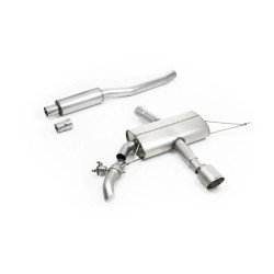 Milltek GPF-back exhaust resonated for Mini JCW 2.0T B48 (F66) (GPF) 2024+ - Brushed titanium tips