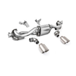 Milltek GPF-back exhaust for Porsche Cayman 718 GT4 4.0 (GPF, Manual) 2020+ - Brushed titanium tips