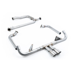 Milltek Full system with cat replacement pipe for Porsche Cayman 718 GTS 2.5T (non-GPF) 2016-2020 - Dual titanium tips