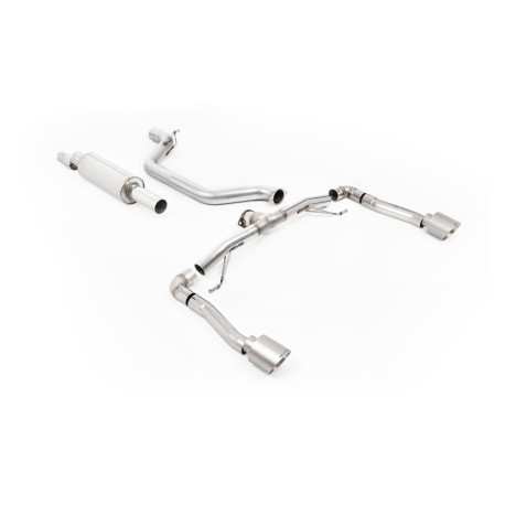Výfukové systémy Milltek GPF-back exhaust (loudest) for Seat Cupra Formentor 2.0TSI 245ps (GPF) 2022+ - Brushed titanium tips | race-shop.cz