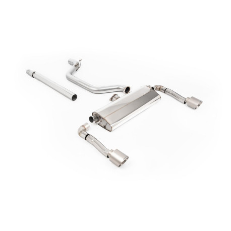 Výfukové systémy Milltek GPF-back exhaust for Seat Leon Cupra Leon 2.0TSI 245ps (GPF) 2022+ - Brushed titanium tips | race-shop.cz