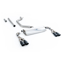 Milltek GPF-back exhaust (louder) for Seat Leon Cupra Leon Mk4 Hatch 300ps (GPF) 2021+ - Cerakote black tips